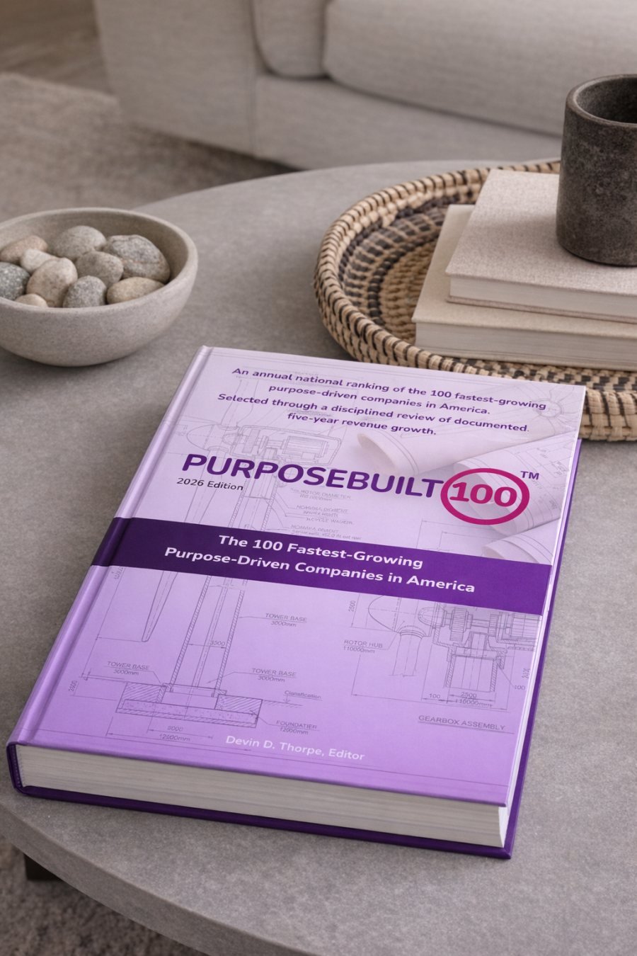 The hardbound PurposeBuilt100® Book
